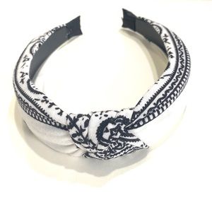 White And Black Bandana Headband